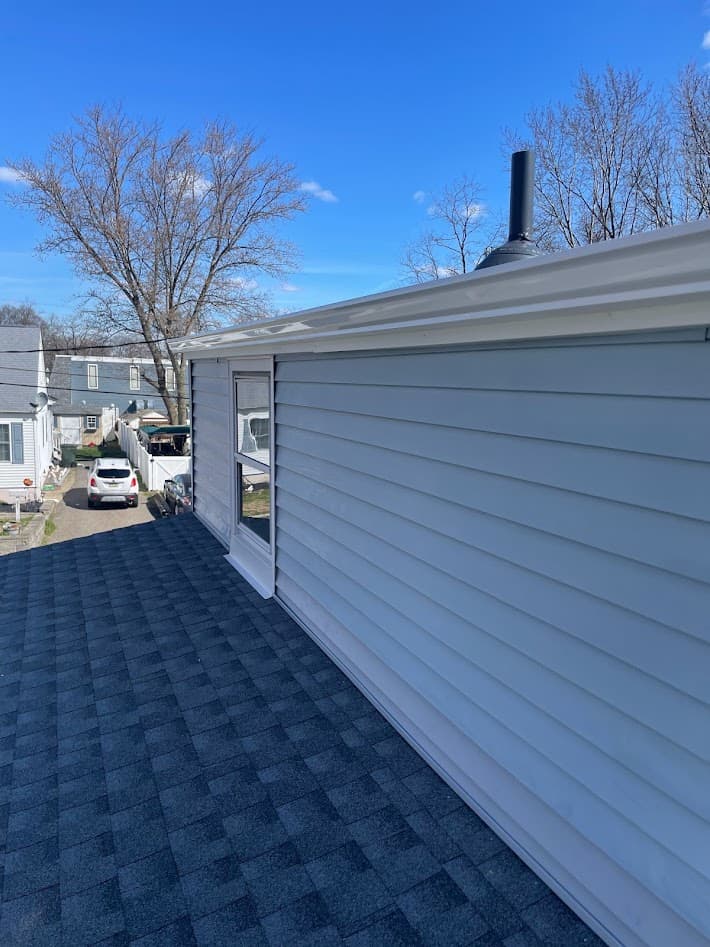 White siding installation