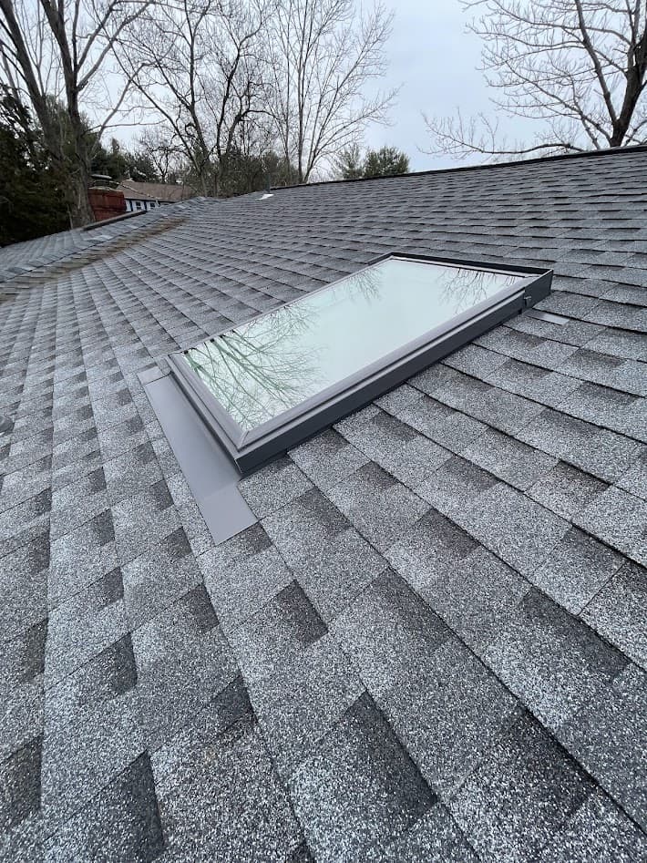 Roof skylight exterior installation